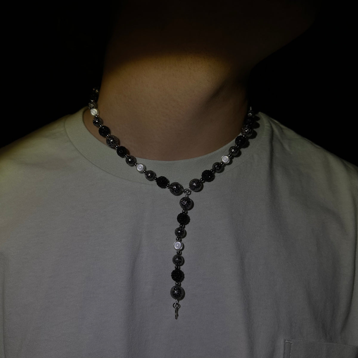 BLACK GLOWING ROSARY