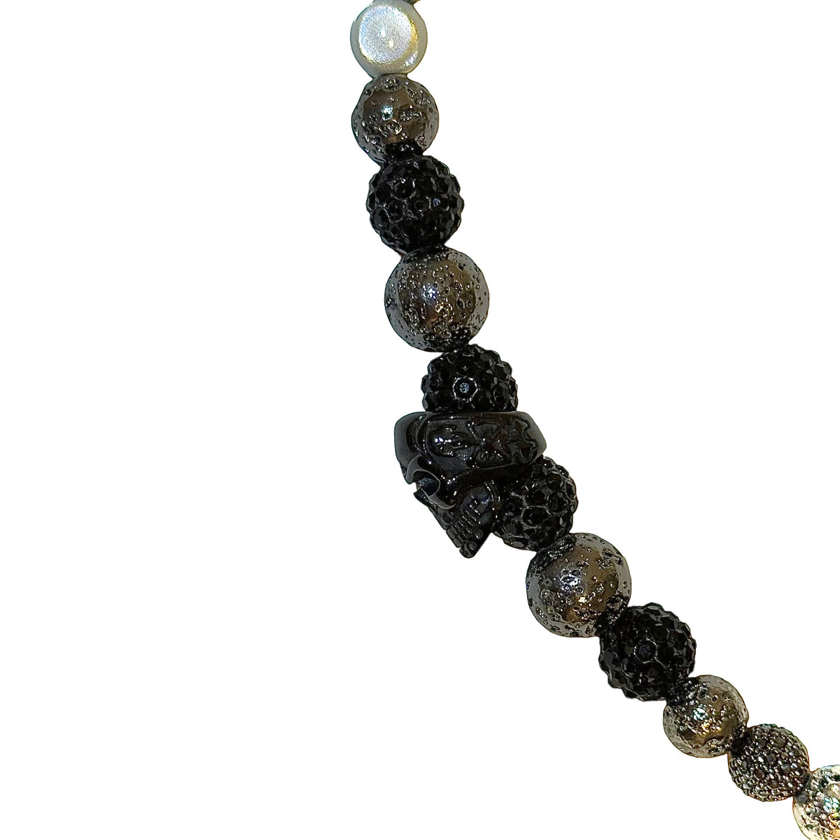 BLACK SKULL NECKLACE