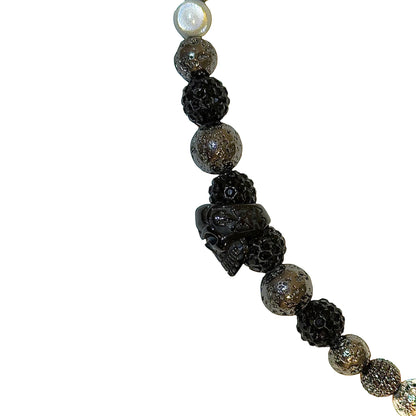 BLACK SKULL NECKLACE