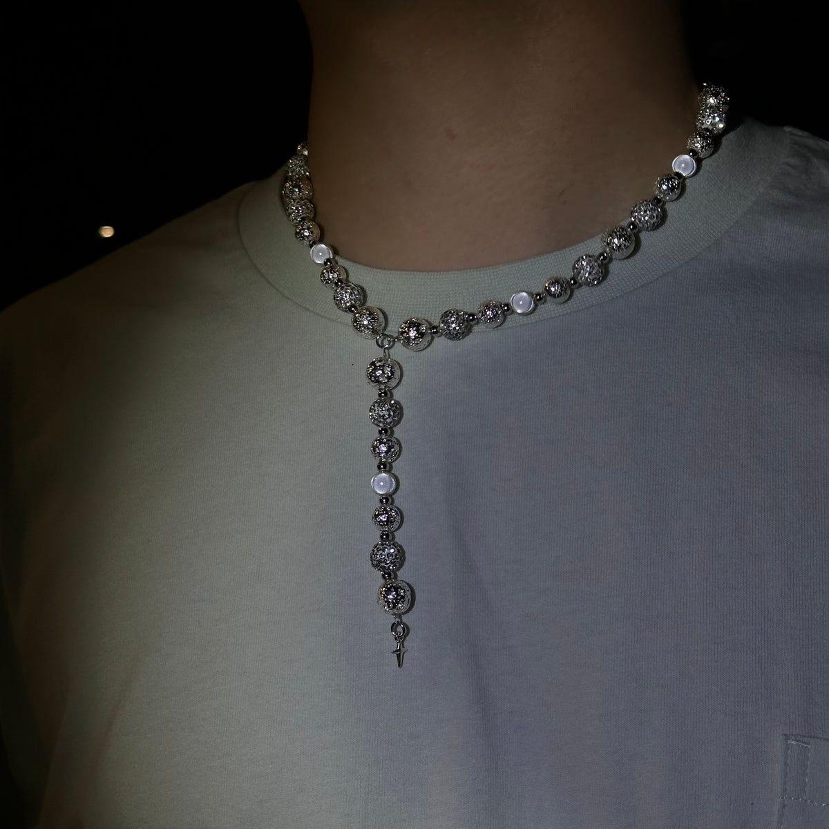 WHITE GLOWING ROSARY