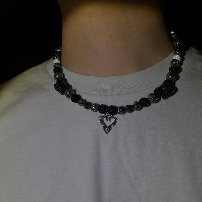 BLACK SKULL NECKLACE